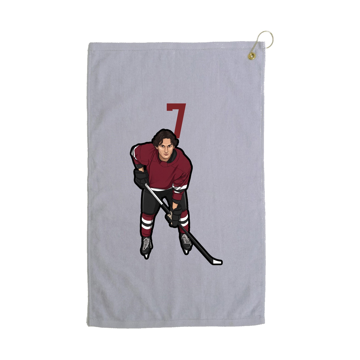Golf Towel — Number Top in Grey