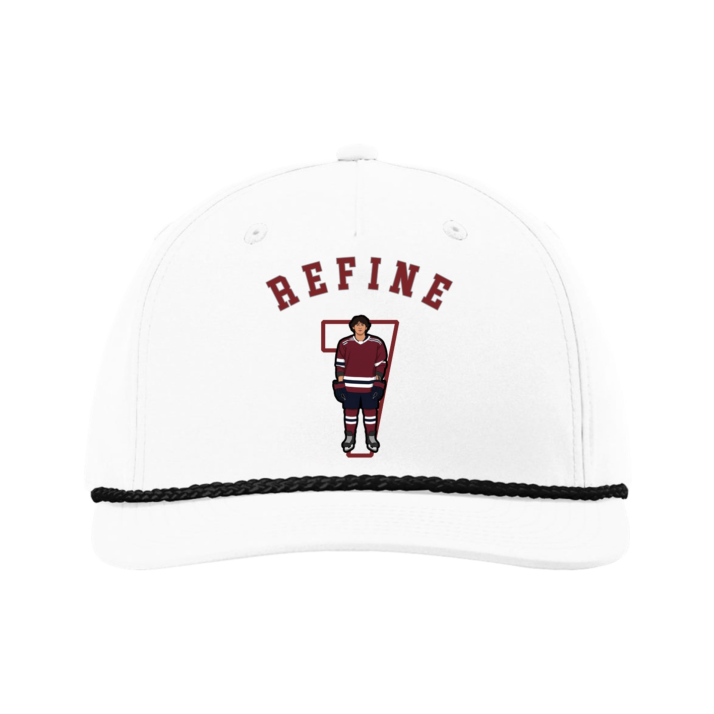 Five-Panel Classic Rope Cap — Shirsey Arch in White