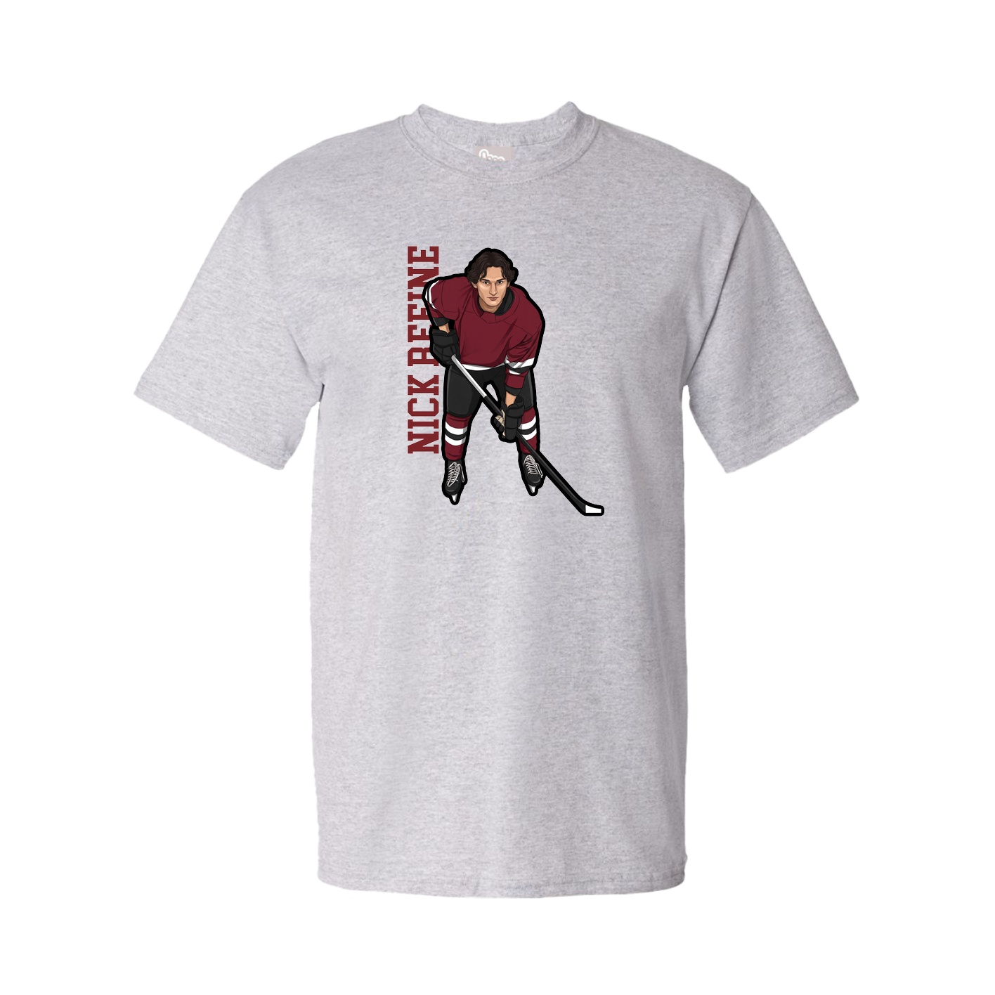 Tee — Name Vertical in Grey