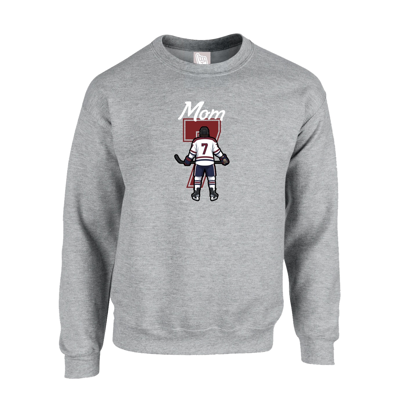 Fleece Crew — Mothers Day Shirsey in Grey