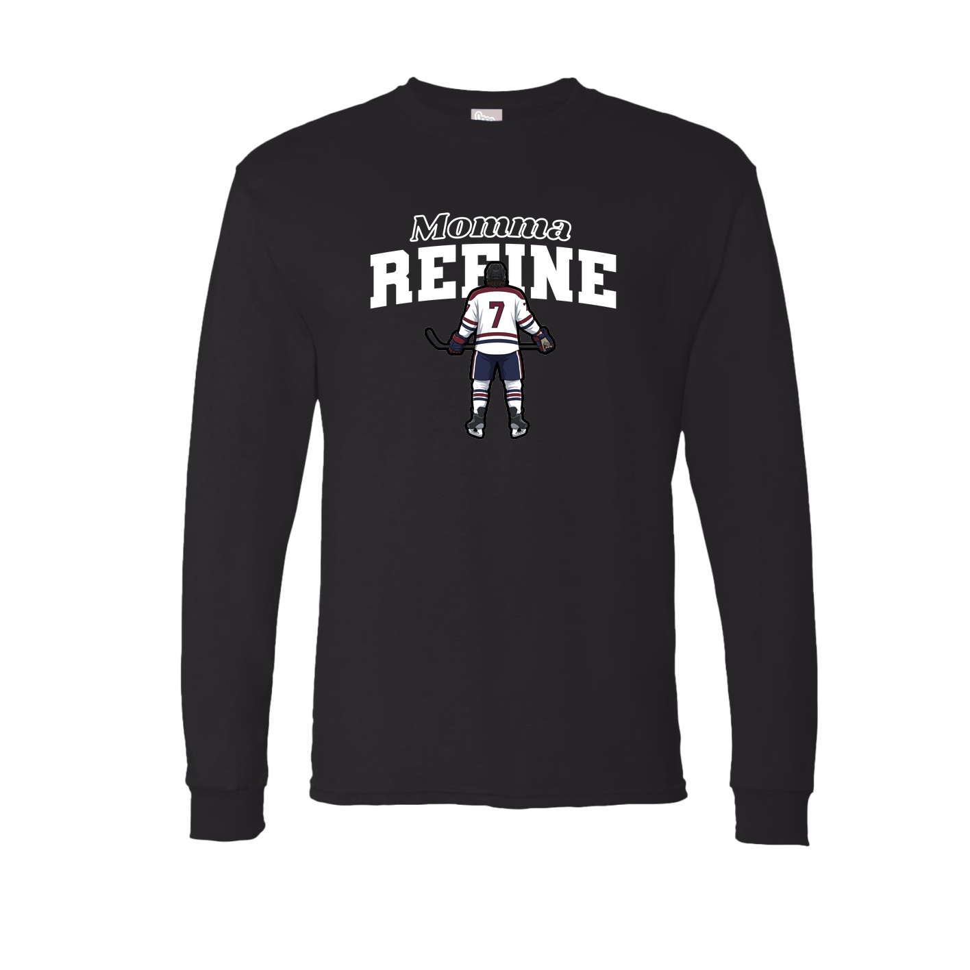 Long Sleeve Tee — Mothers Day Block in Black