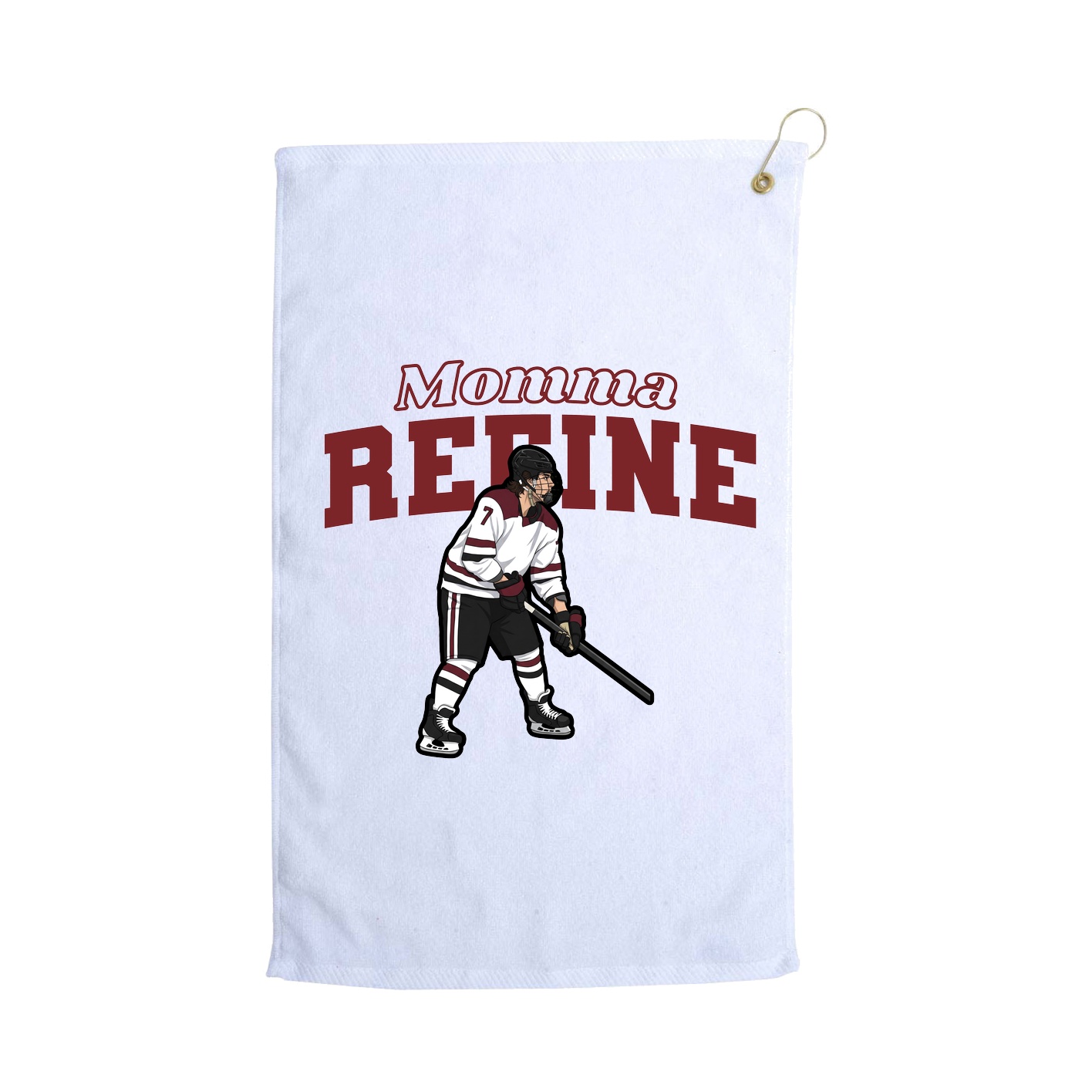 Golf Towel — Mothers Day Block in White