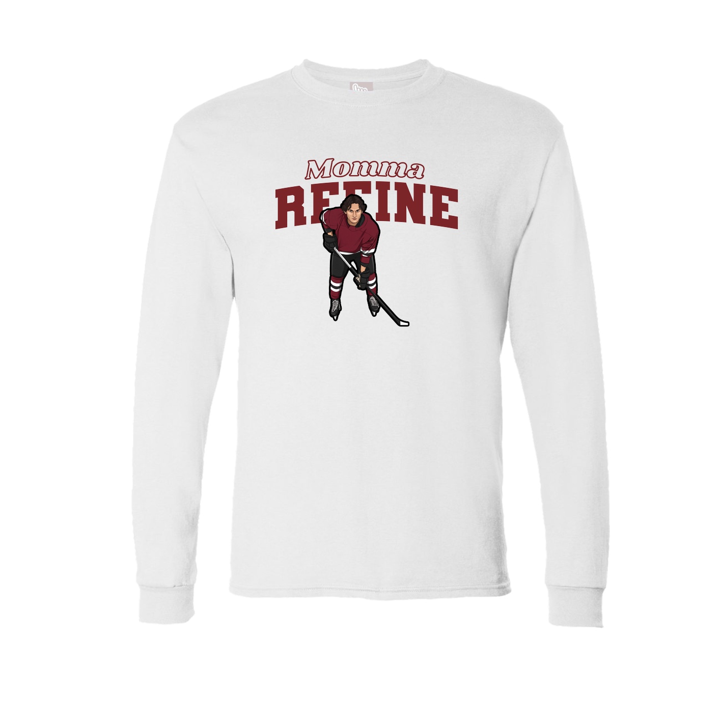 Long Sleeve Tee — Mothers Day Block in White