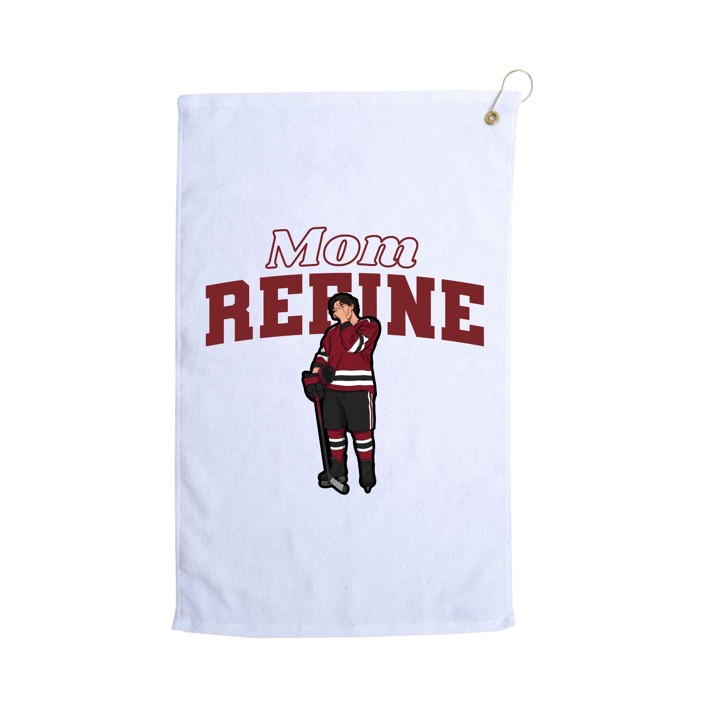 Golf Towel — Mothers Day Block in White
