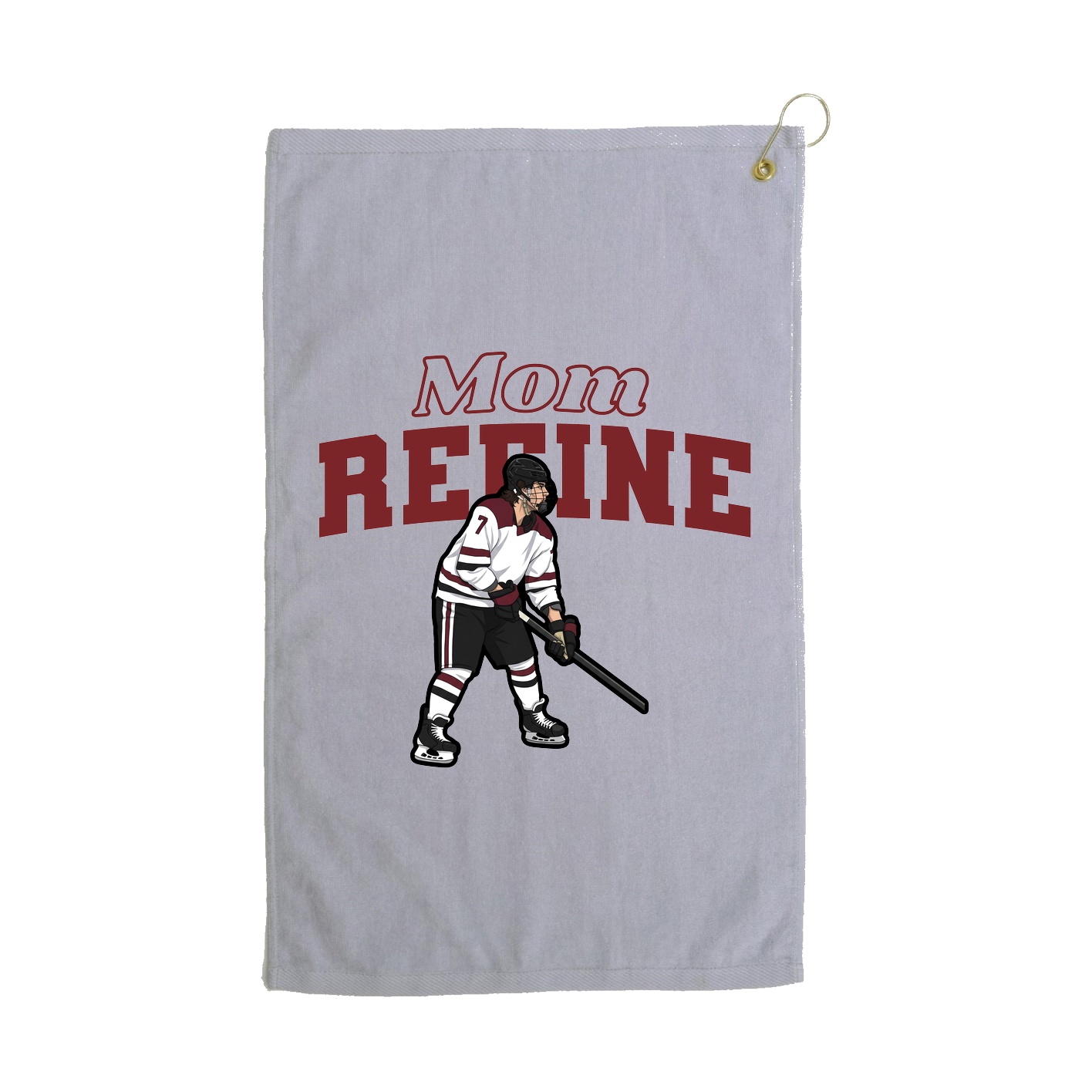 Golf Towel — Mothers Day Block in Grey