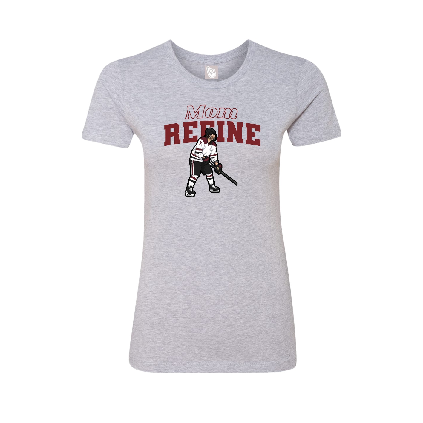 Womens Tee — Mothers Day Block in Grey