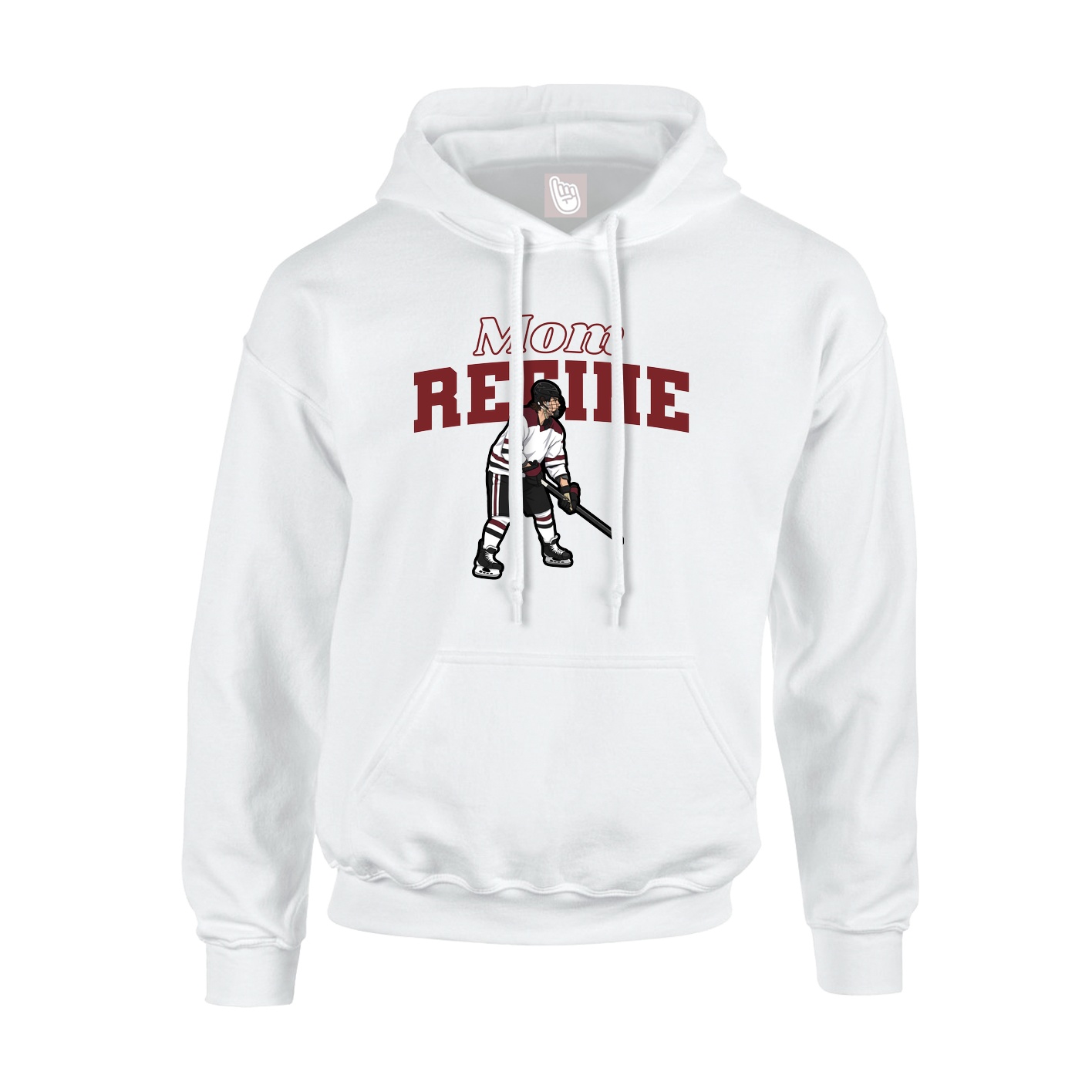 Youth Hoodie — Mothers Day Block in White