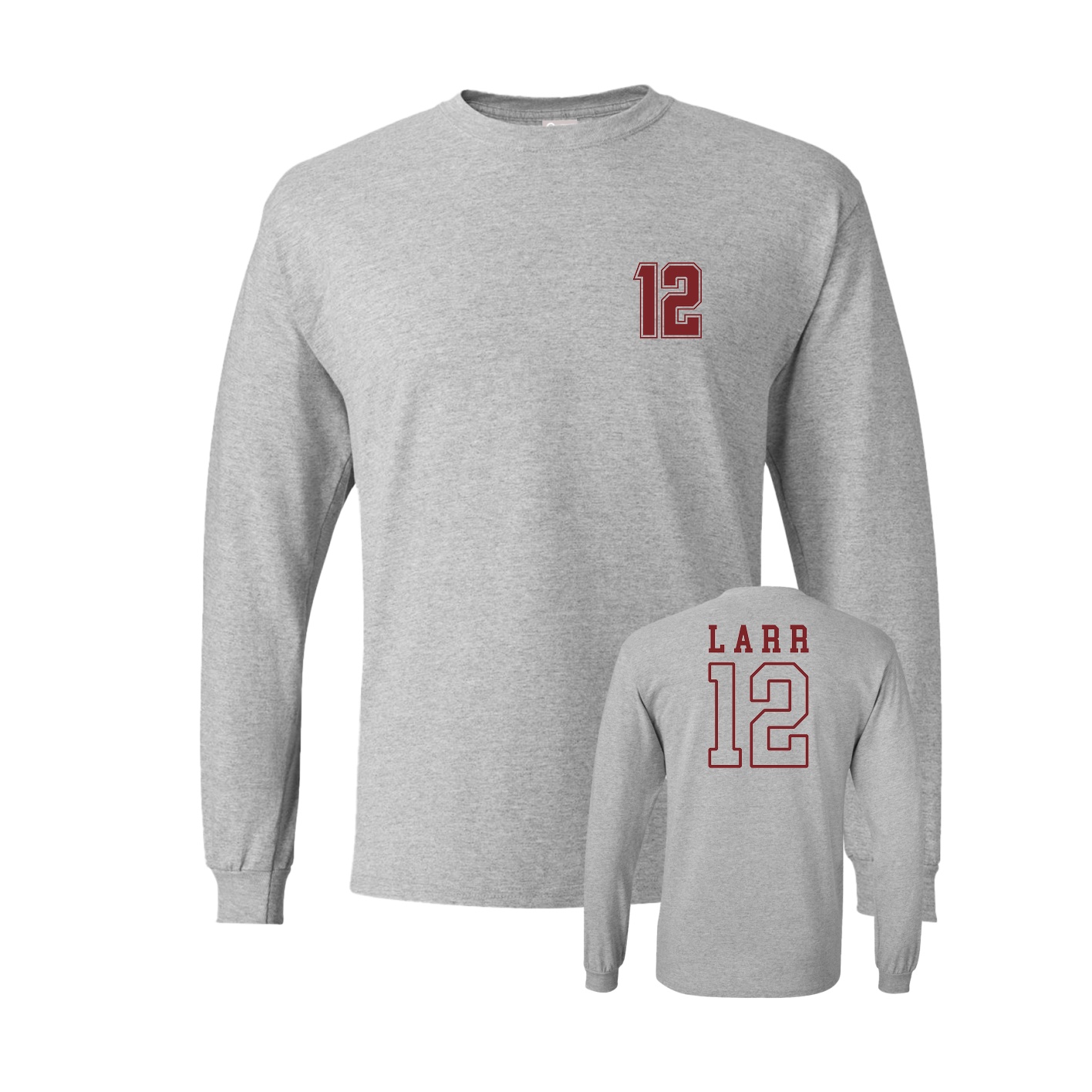 Long Sleeve Tee — Chest Back in Grey