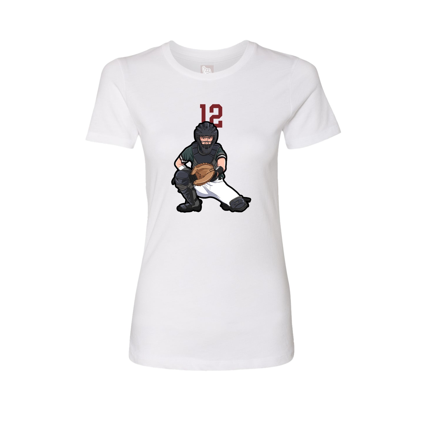 Fitted Women's Tee — Number Top in White