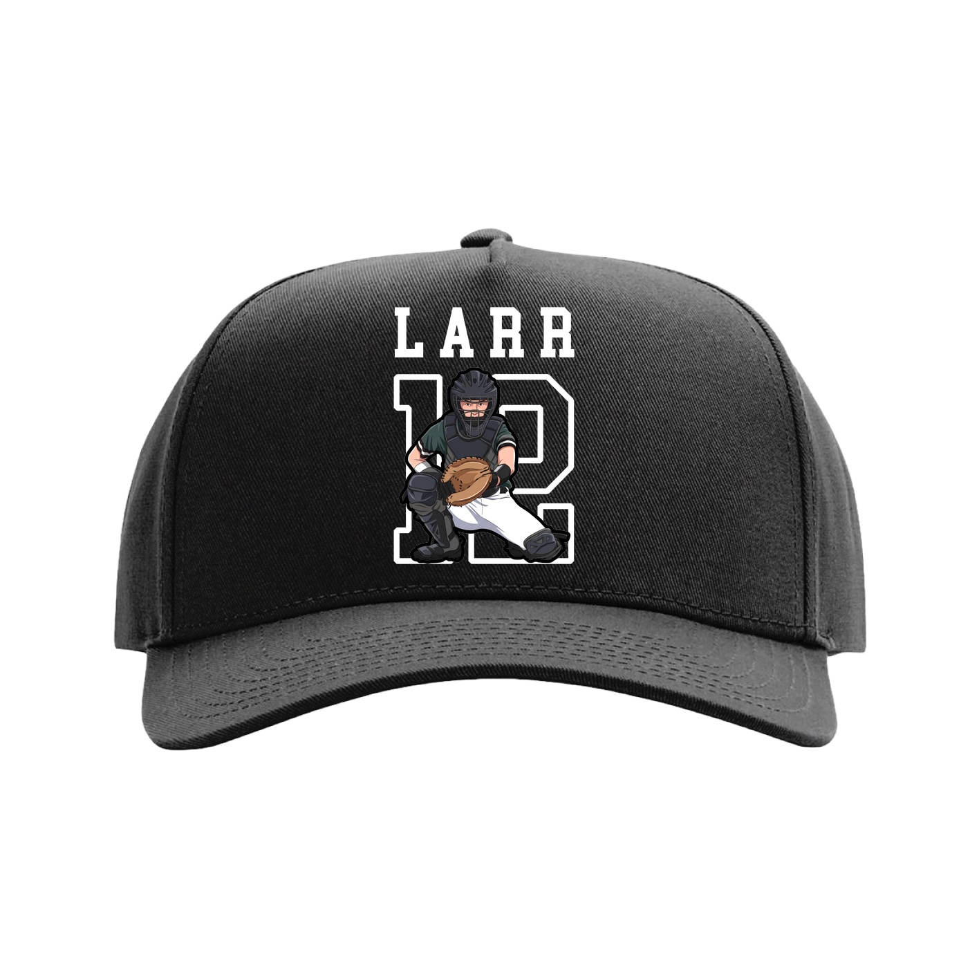 Full Fabric Five-Panel Champ Cap — Shirsey in Black