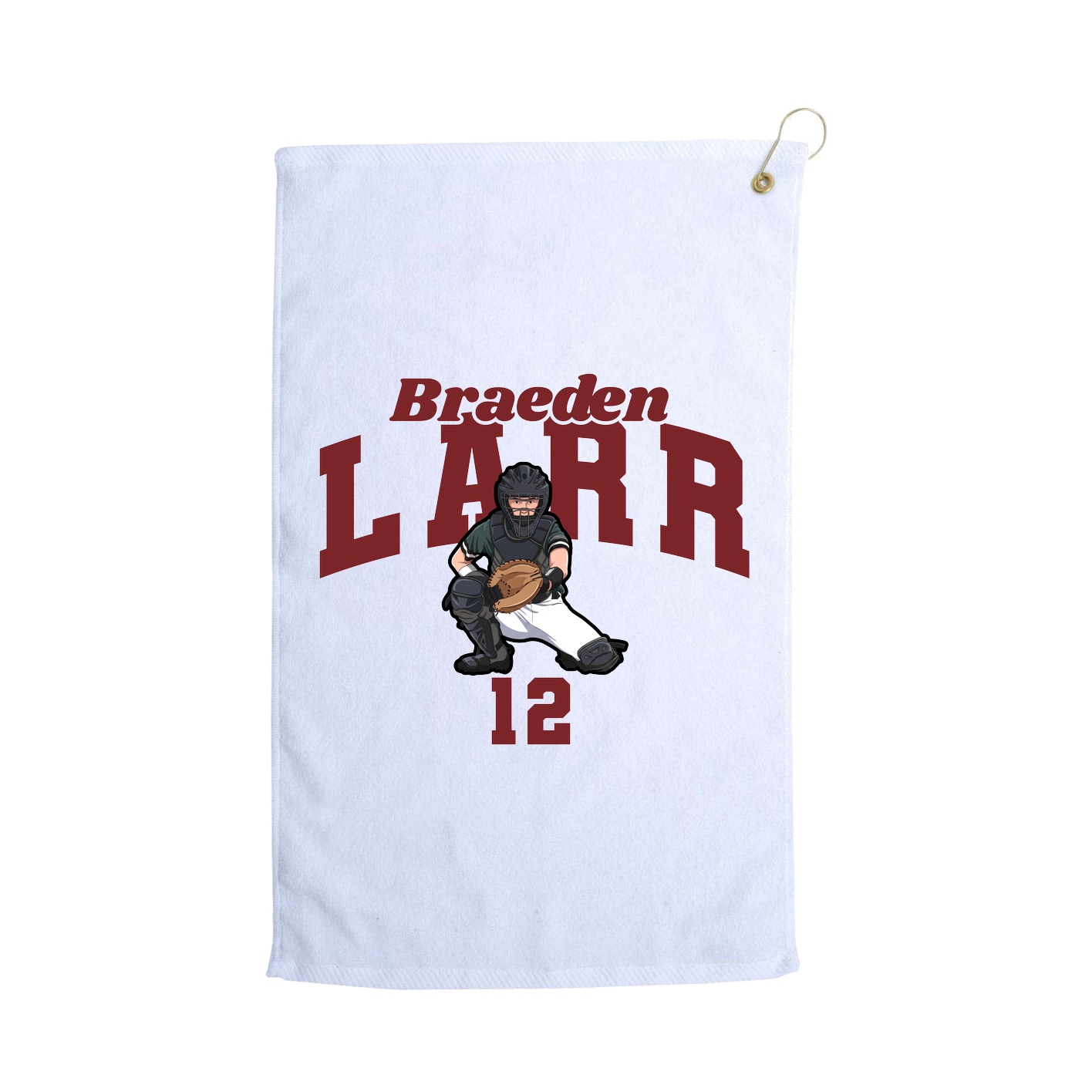 Golf Towel — Signature Arch in White