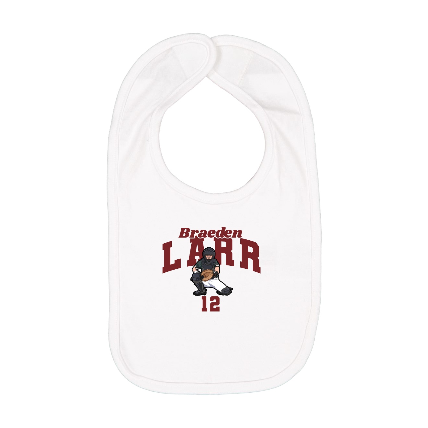 Infant Bib — Signature Arch in White