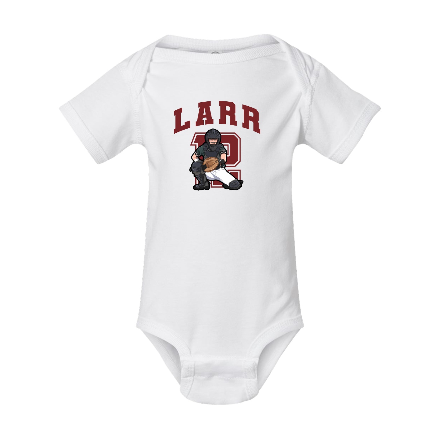 Baby Onesie — Number in White