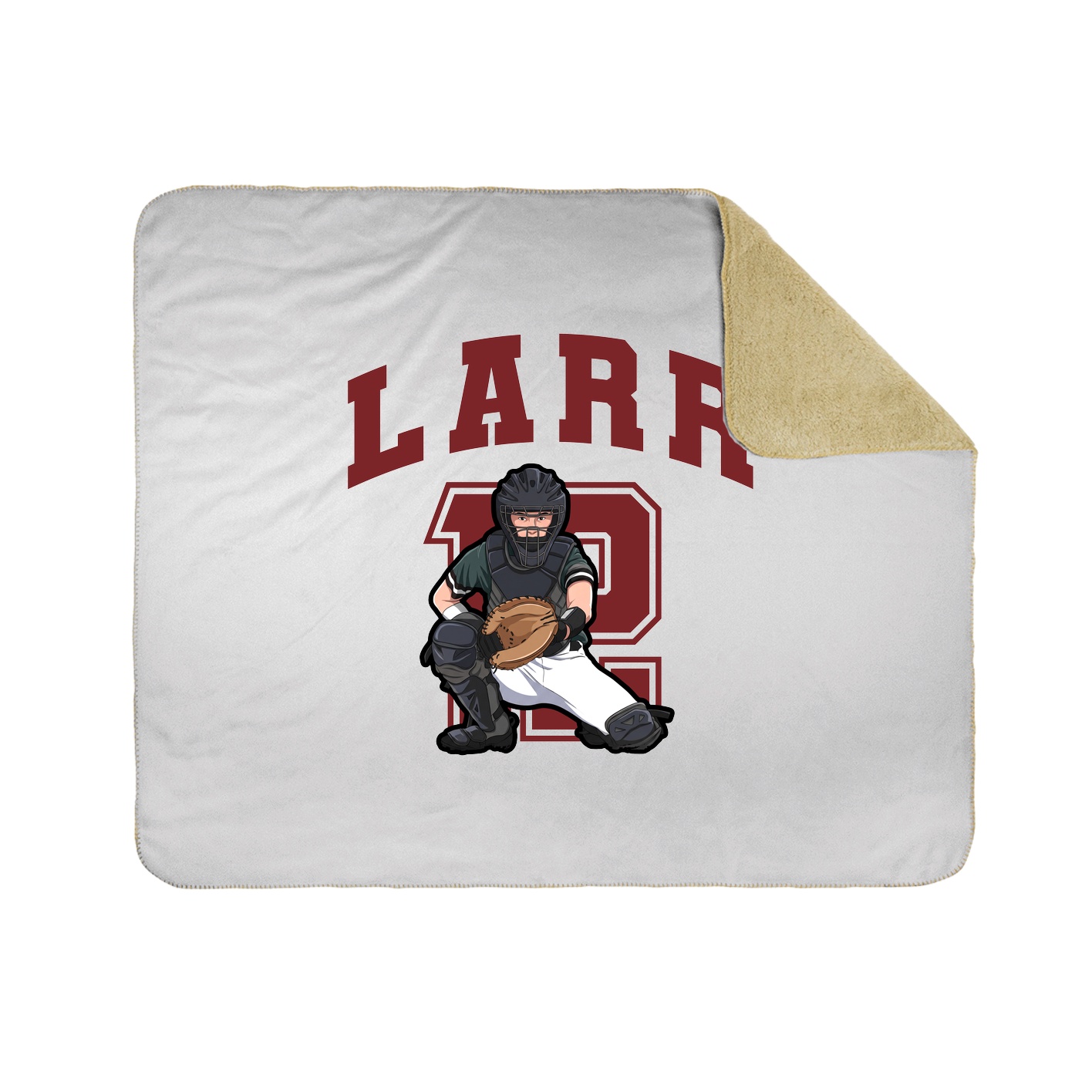 Throw Blanket — Number in White