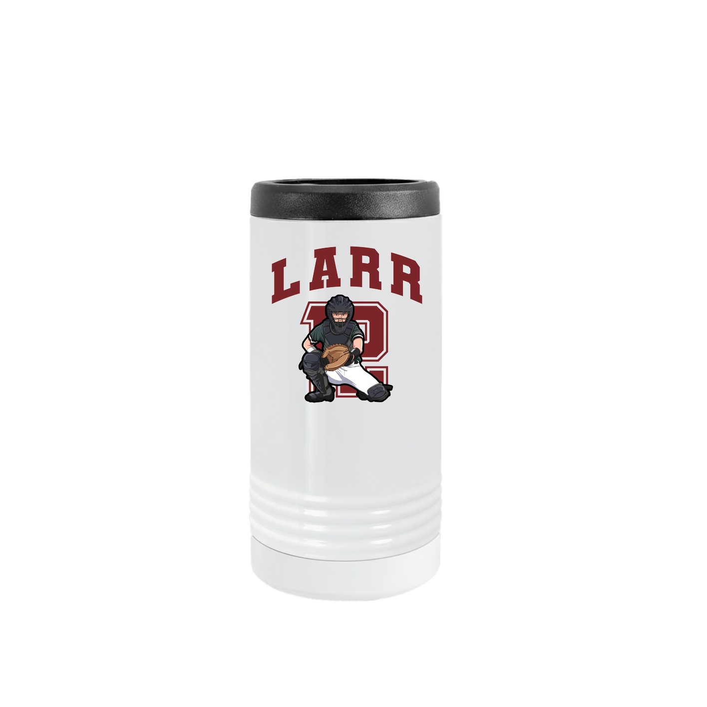 Slim Beverage Holder — Number in White
