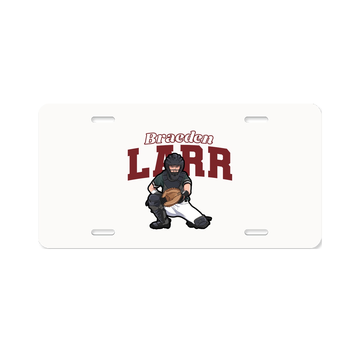 License Plate — Name Arch in Classic