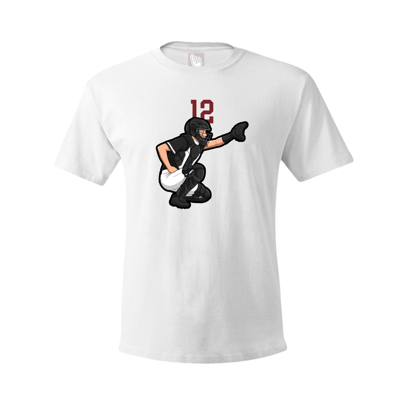 Youth Tee — Number Top in White