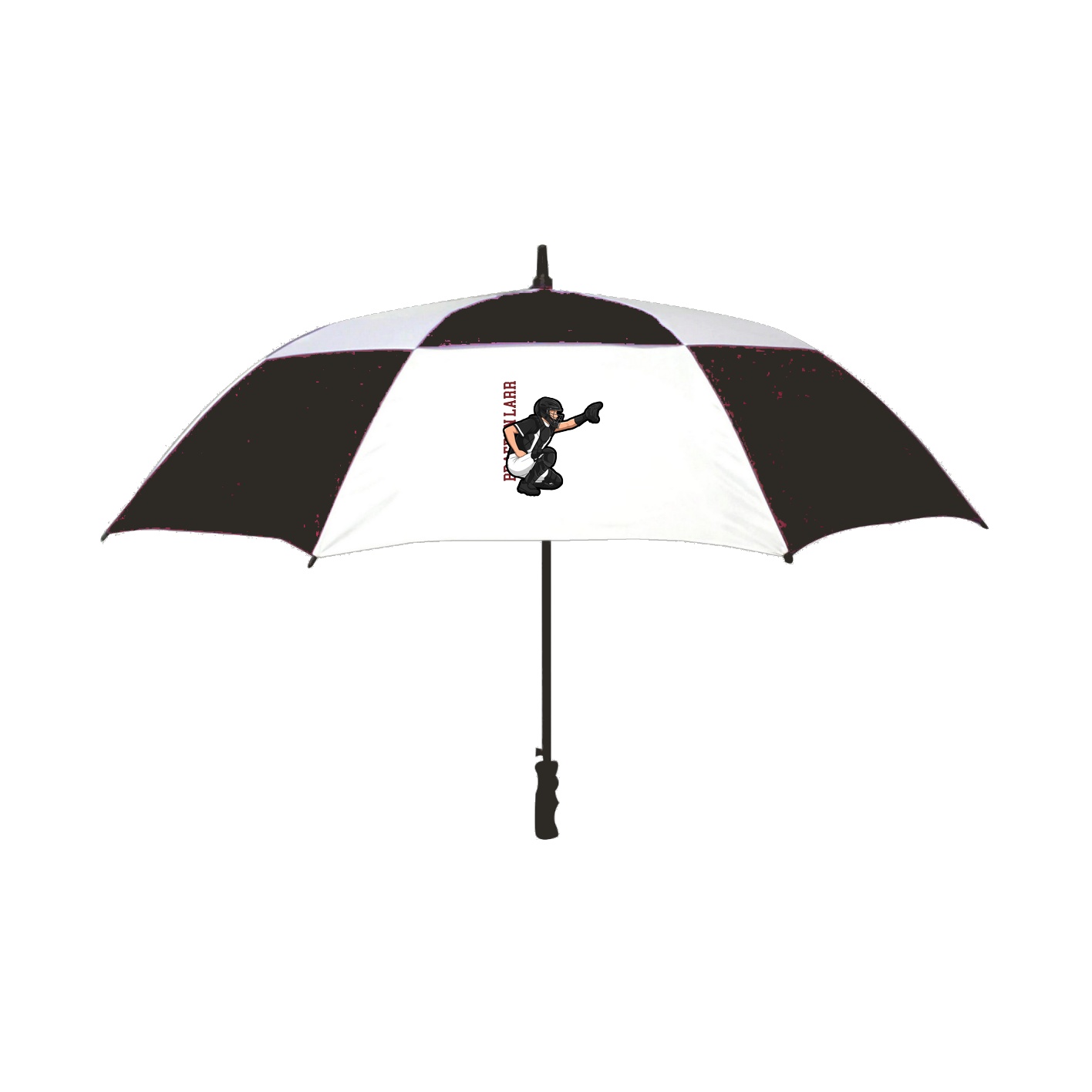 Golf Umbrella — Name Vertical in Black