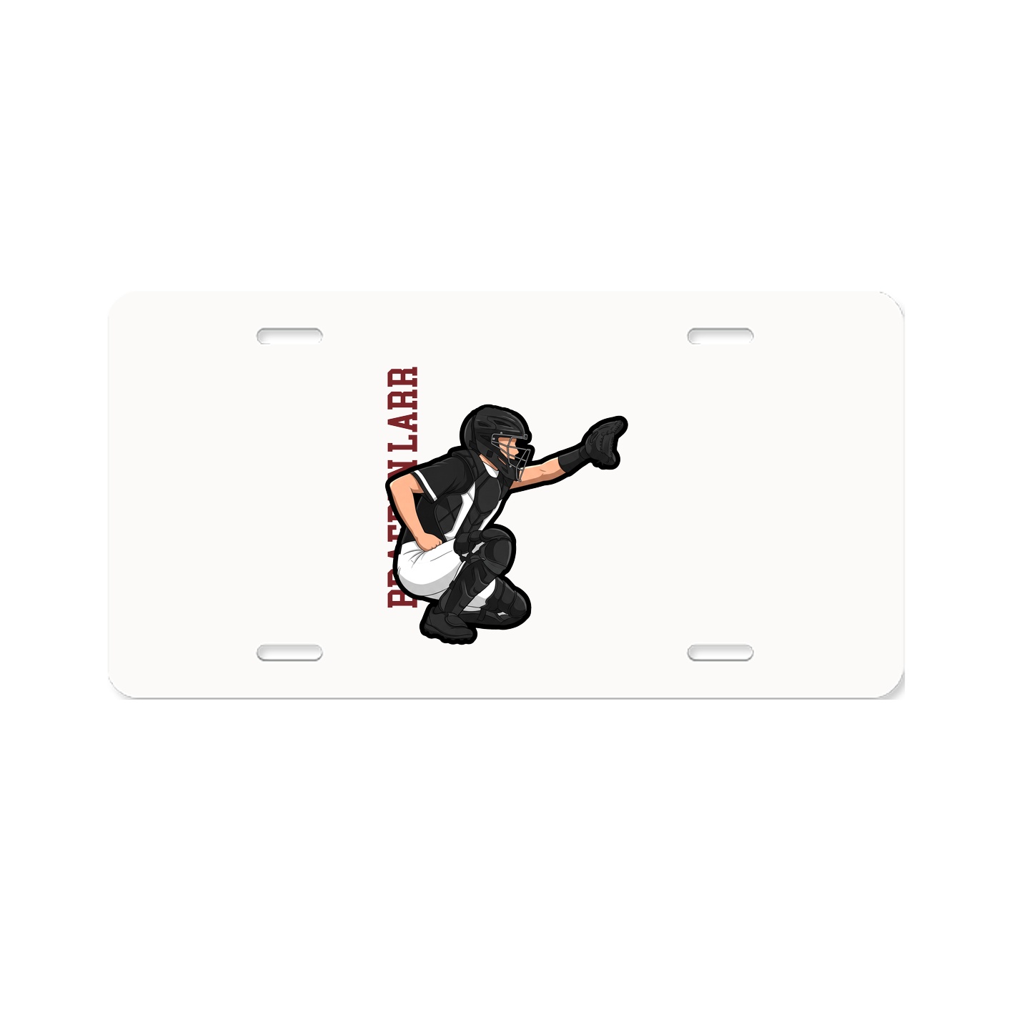 License Plate — Name Vertical in Classic