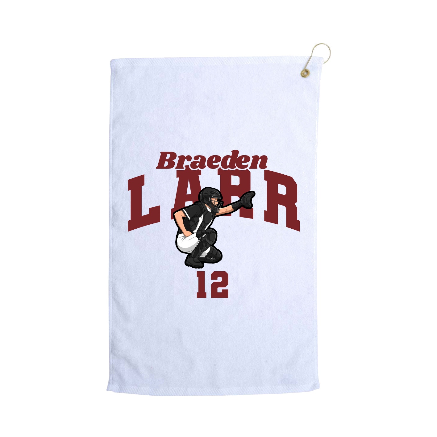 Golf Towel — Signature Arch in White