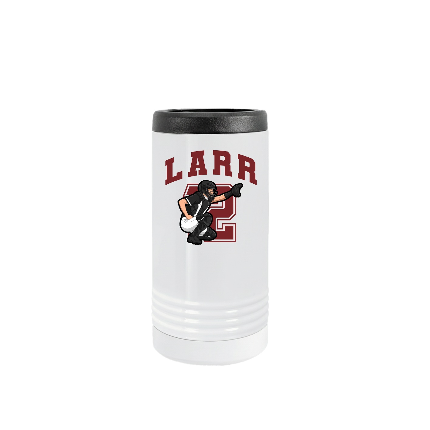 Slim Beverage Holder — Number in White
