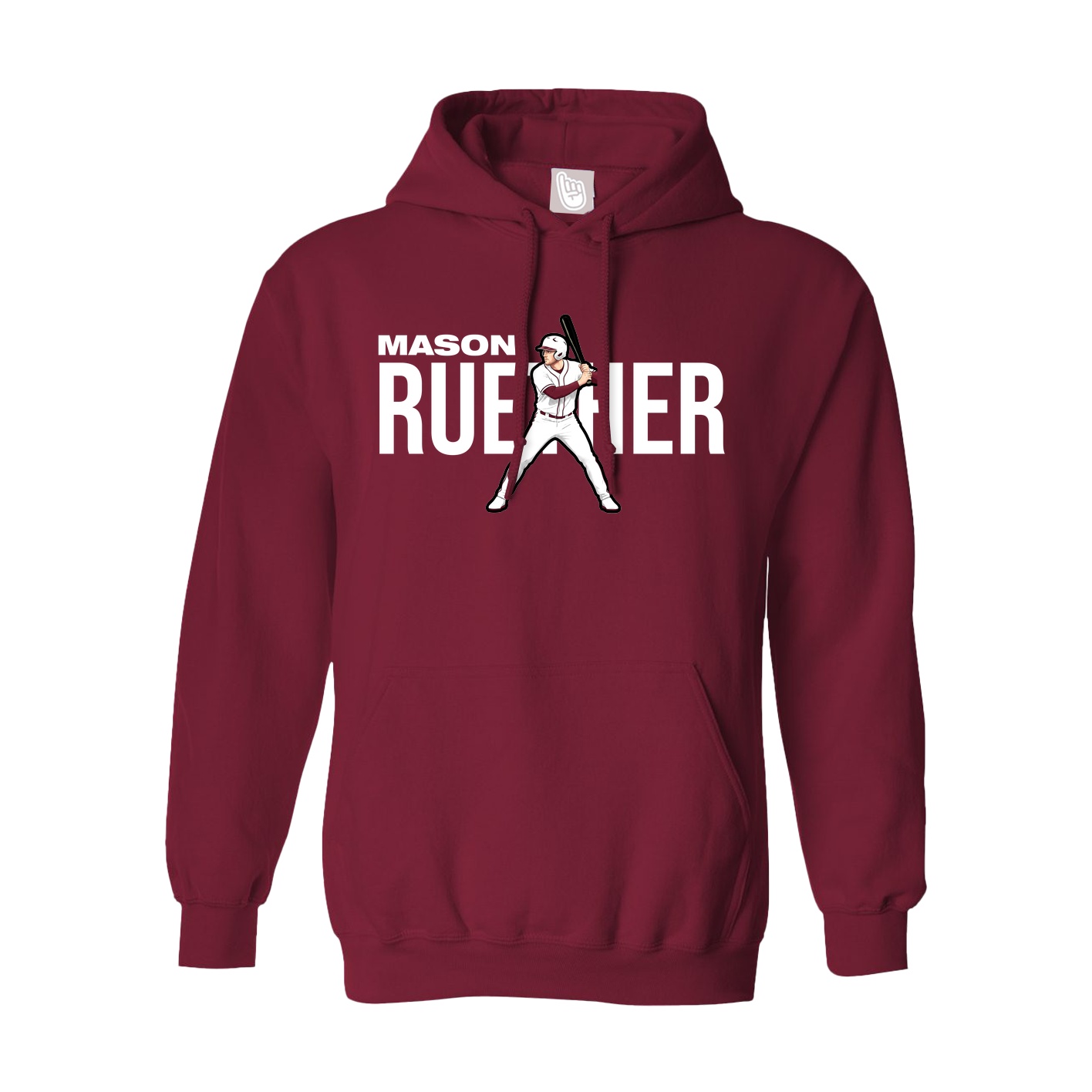 Hoodie — Player Name in Cardinal