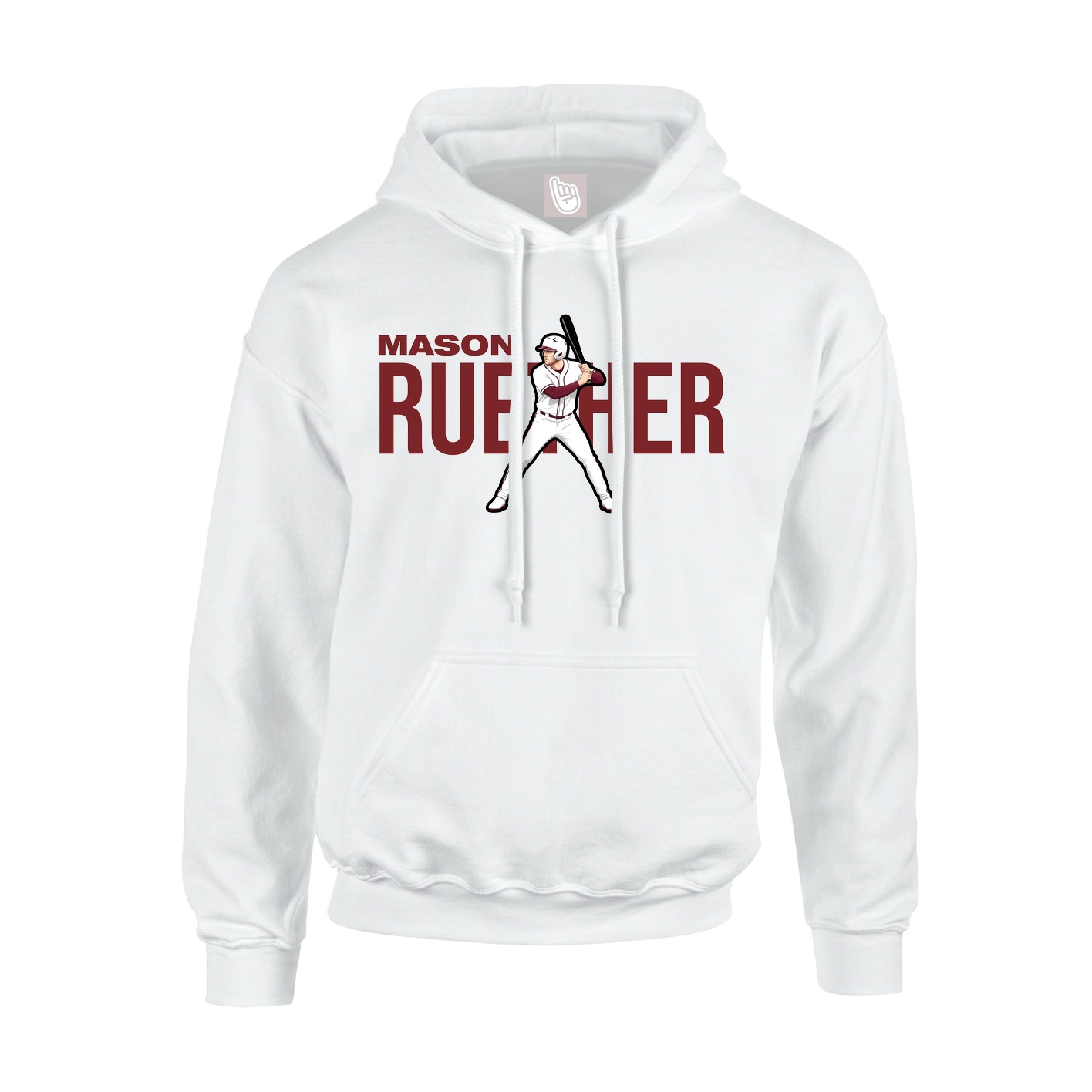 Youth Hoodie — Player Name in White