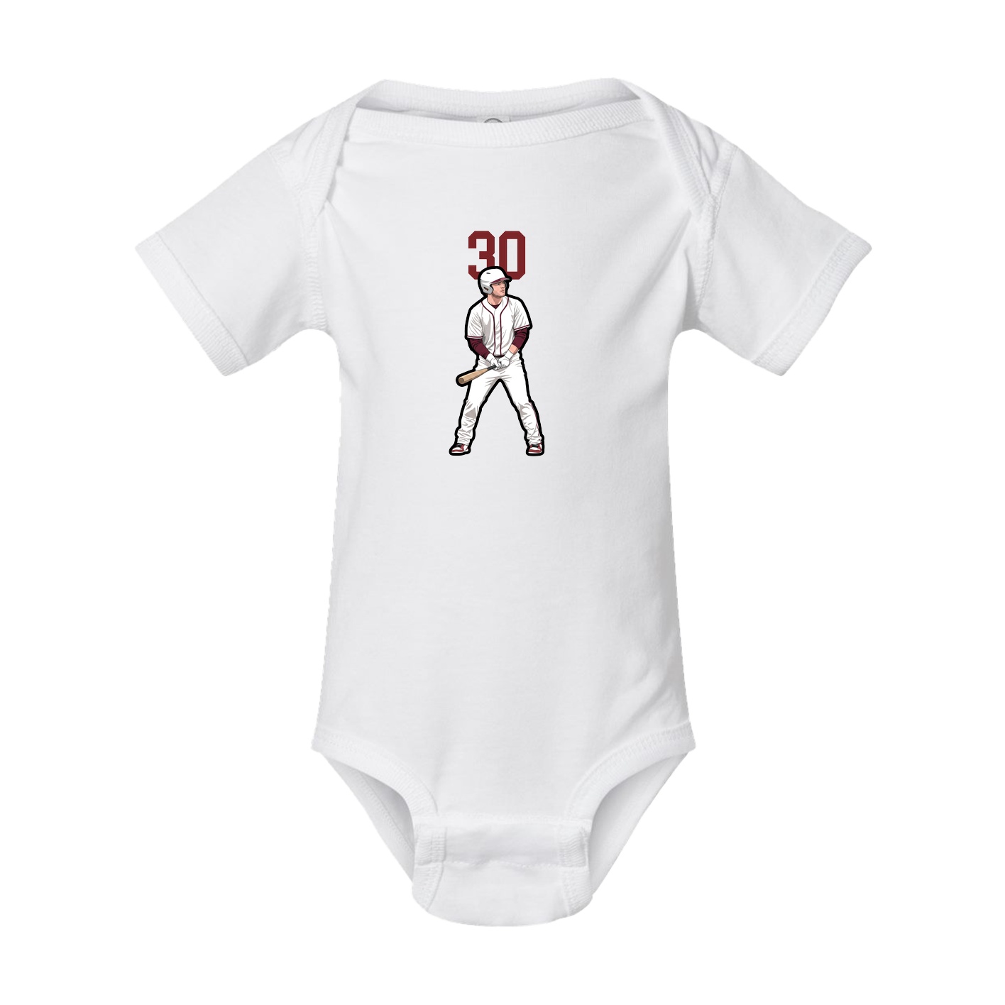 Baby Onesie — Number Top in White