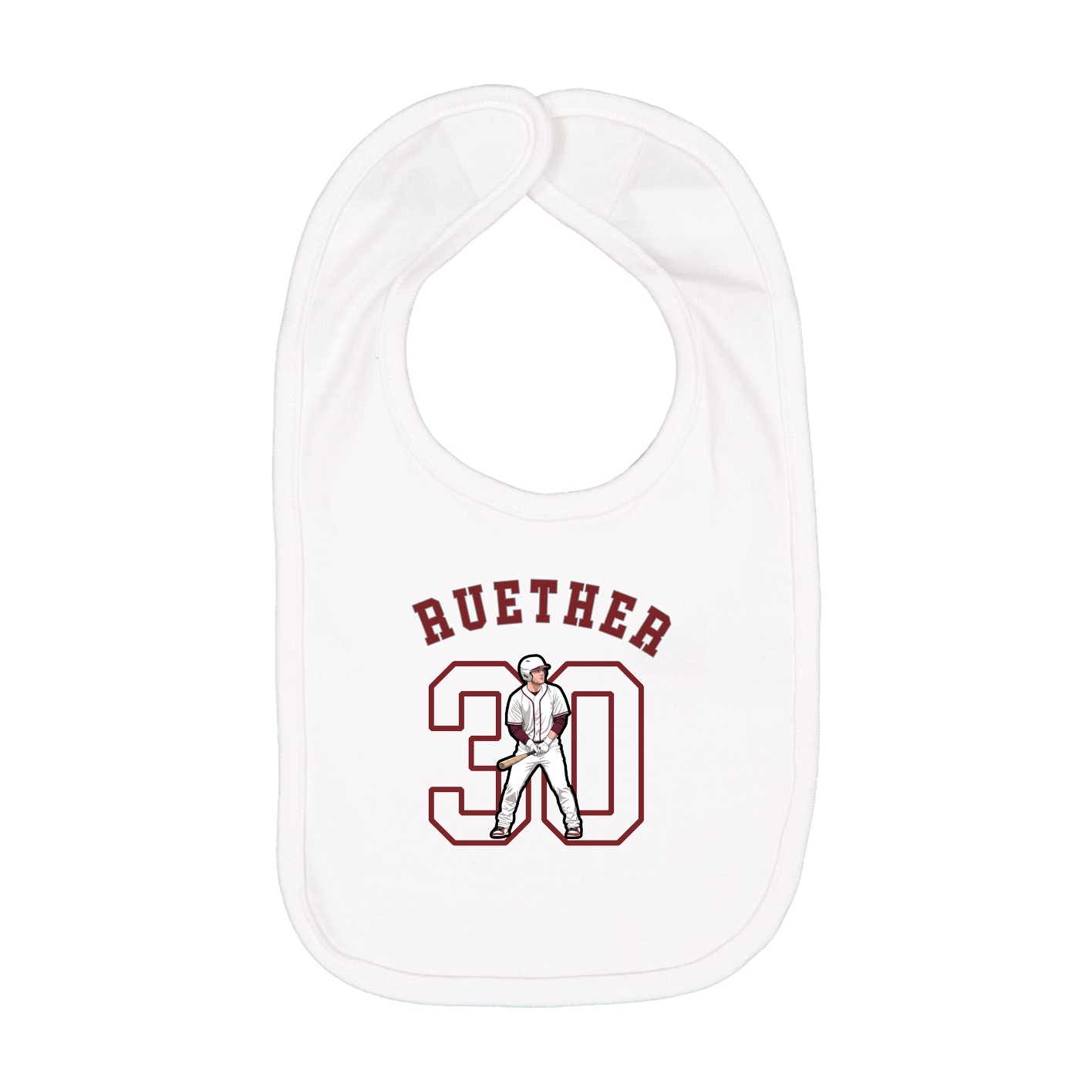 Infant Bib — Shirsey Arch in White