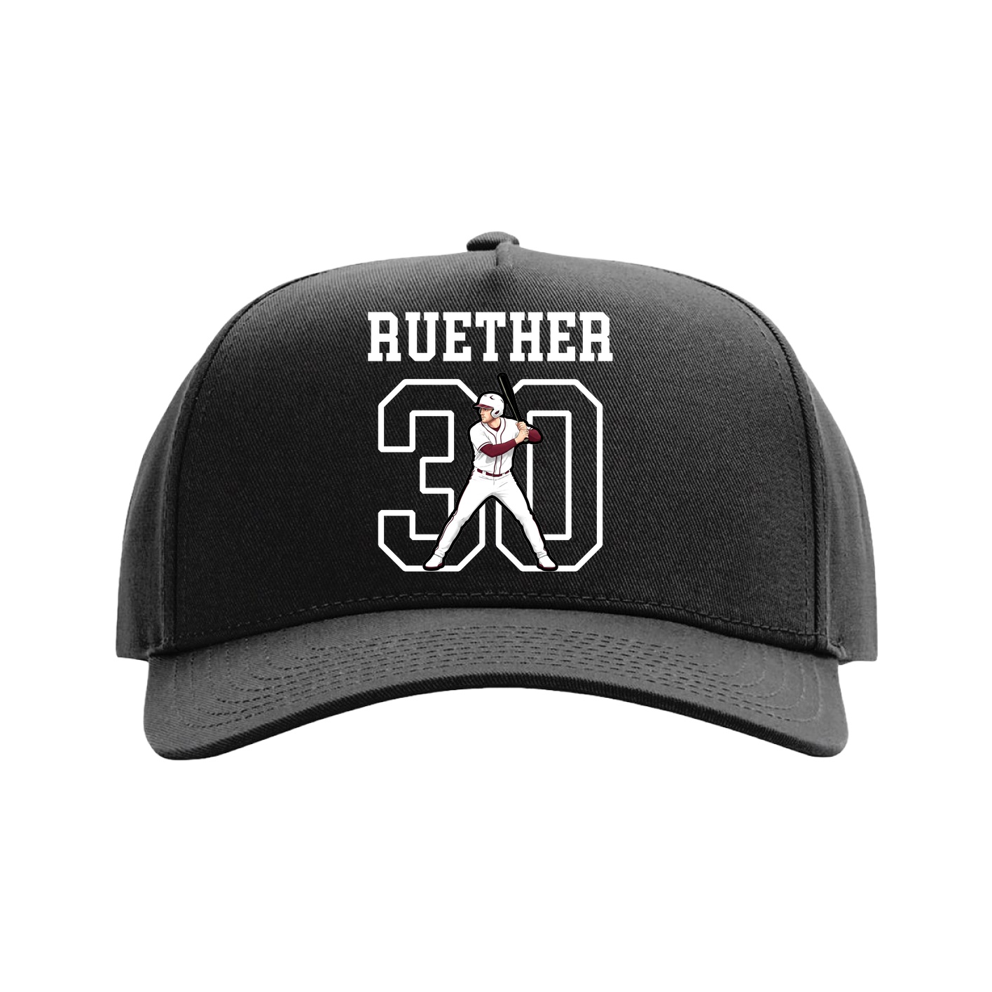 Full Fabric Five-Panel Champ Cap — Shirsey in Black