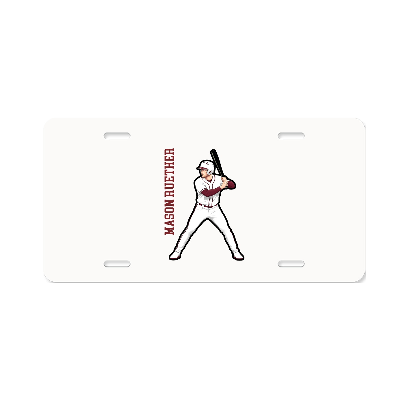 License Plate — Name Vertical in Classic