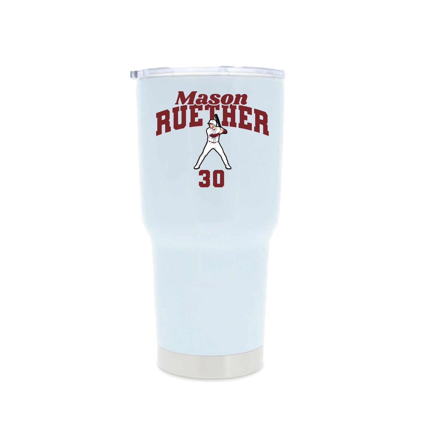 30oz Stainless Steel Tumbler — Signature Arch in White