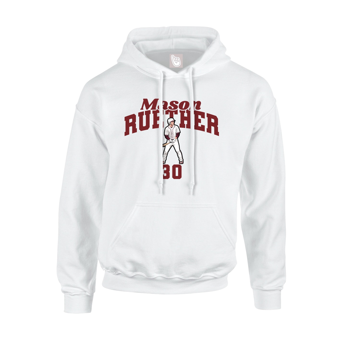 Hoodie — Signature Arch in White