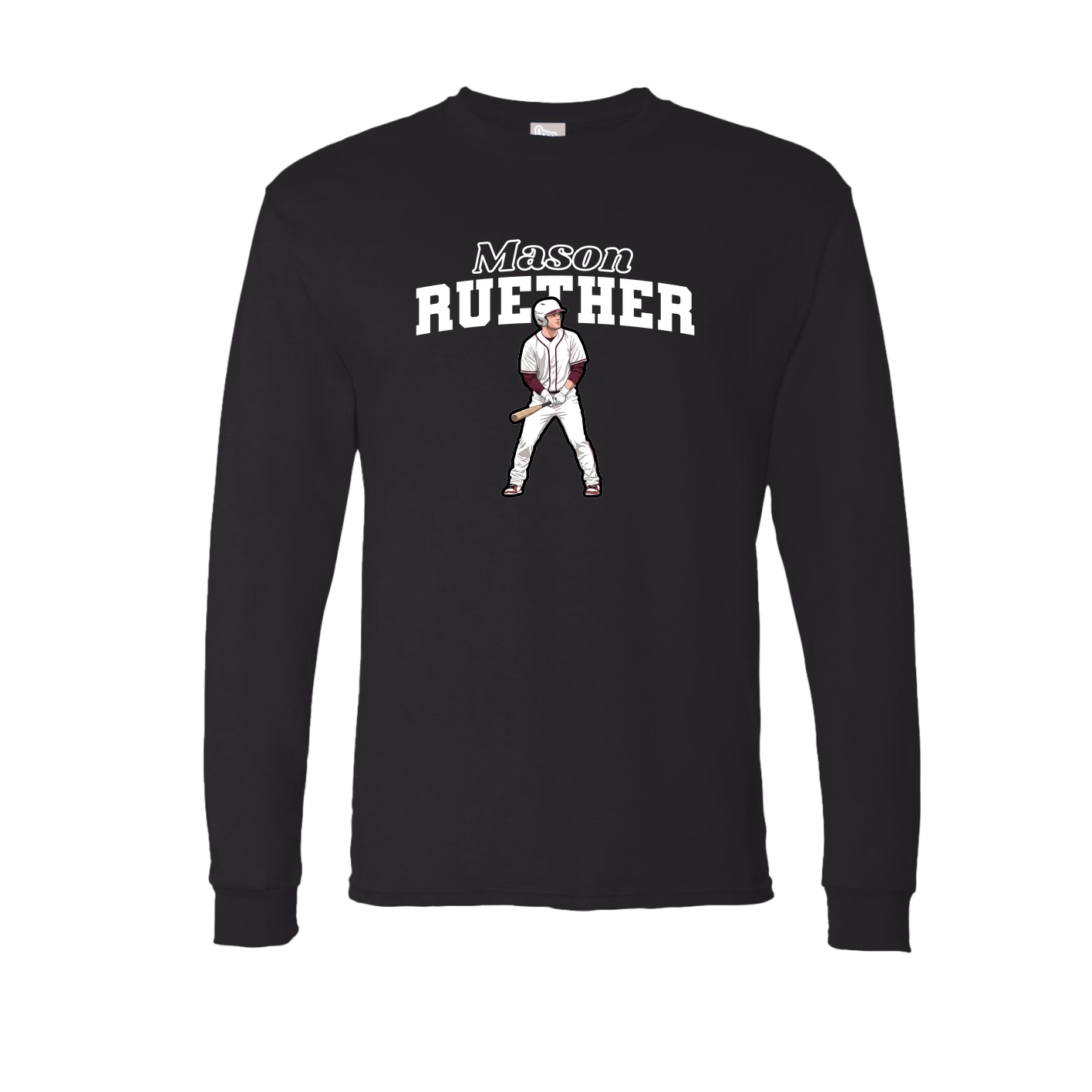 Long Sleeve Tee — Name Arch in Black