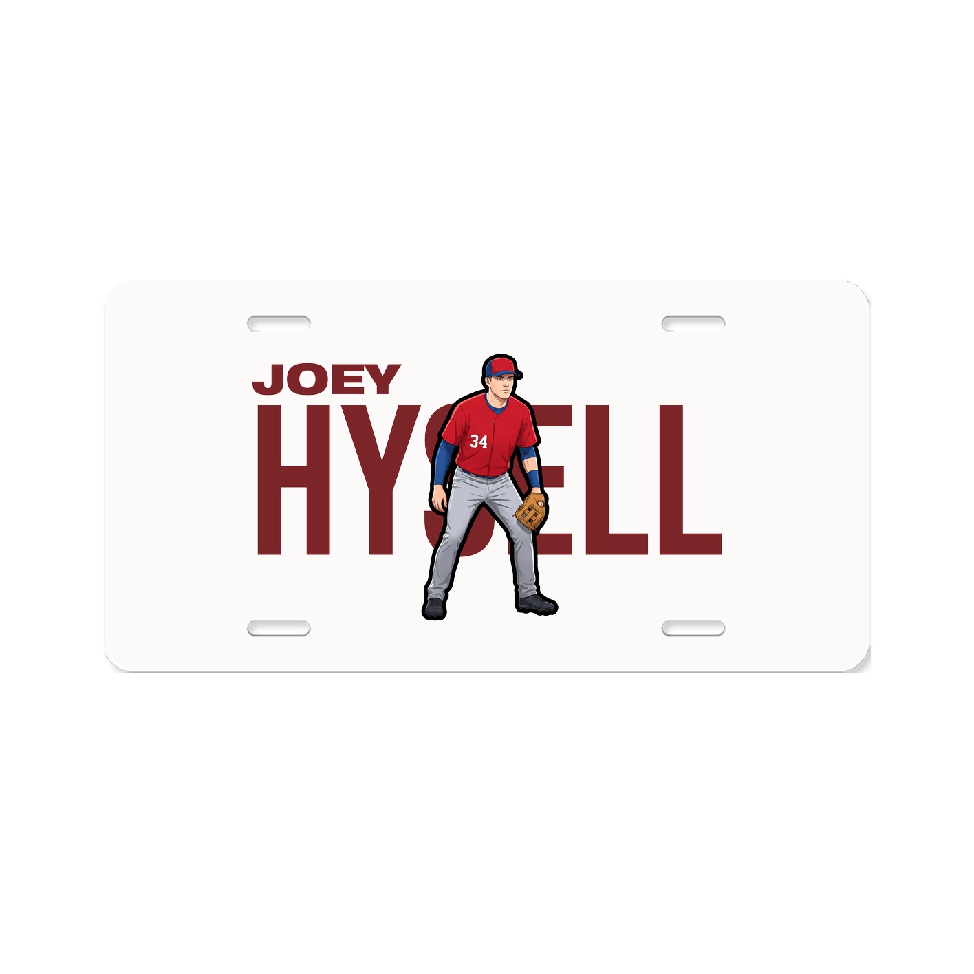 License Plate — Player Name in Classic