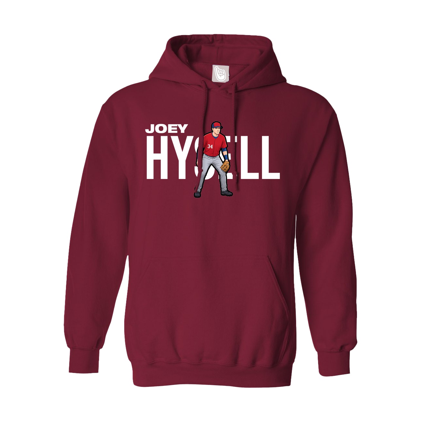 Hoodie — Player Name in Cardinal