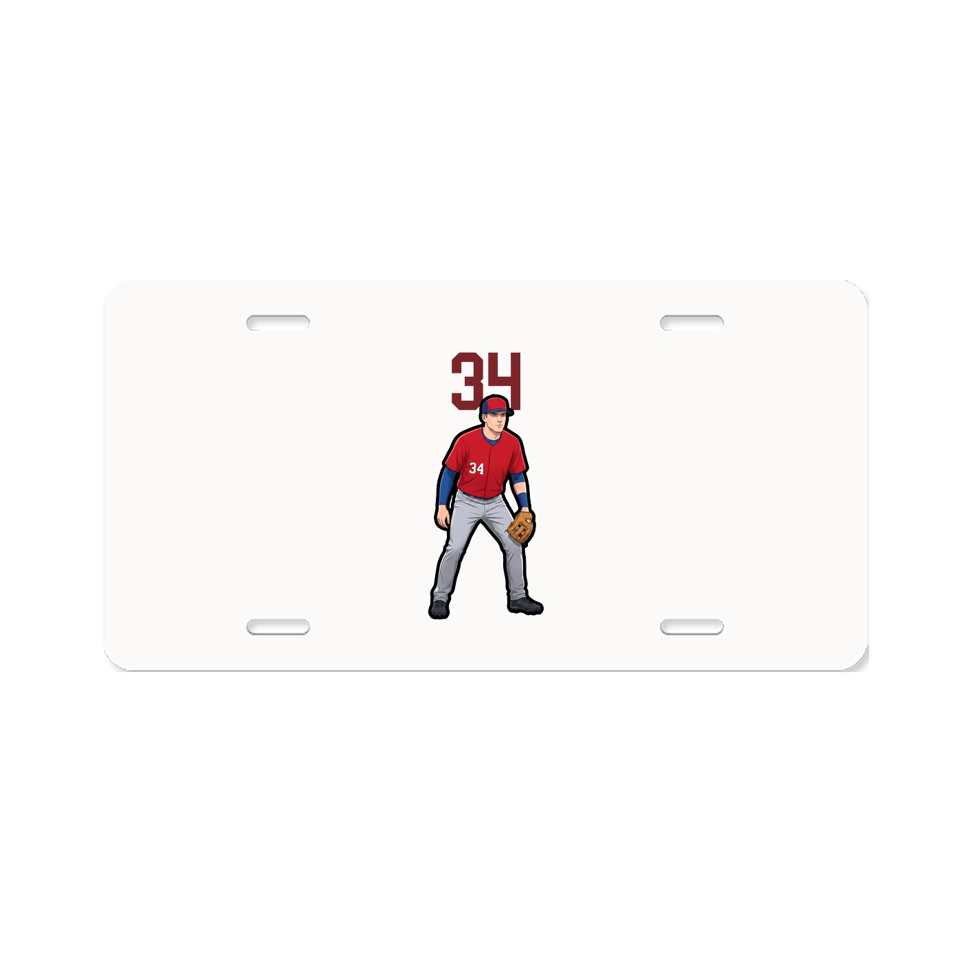 License Plate — Number Top in Classic