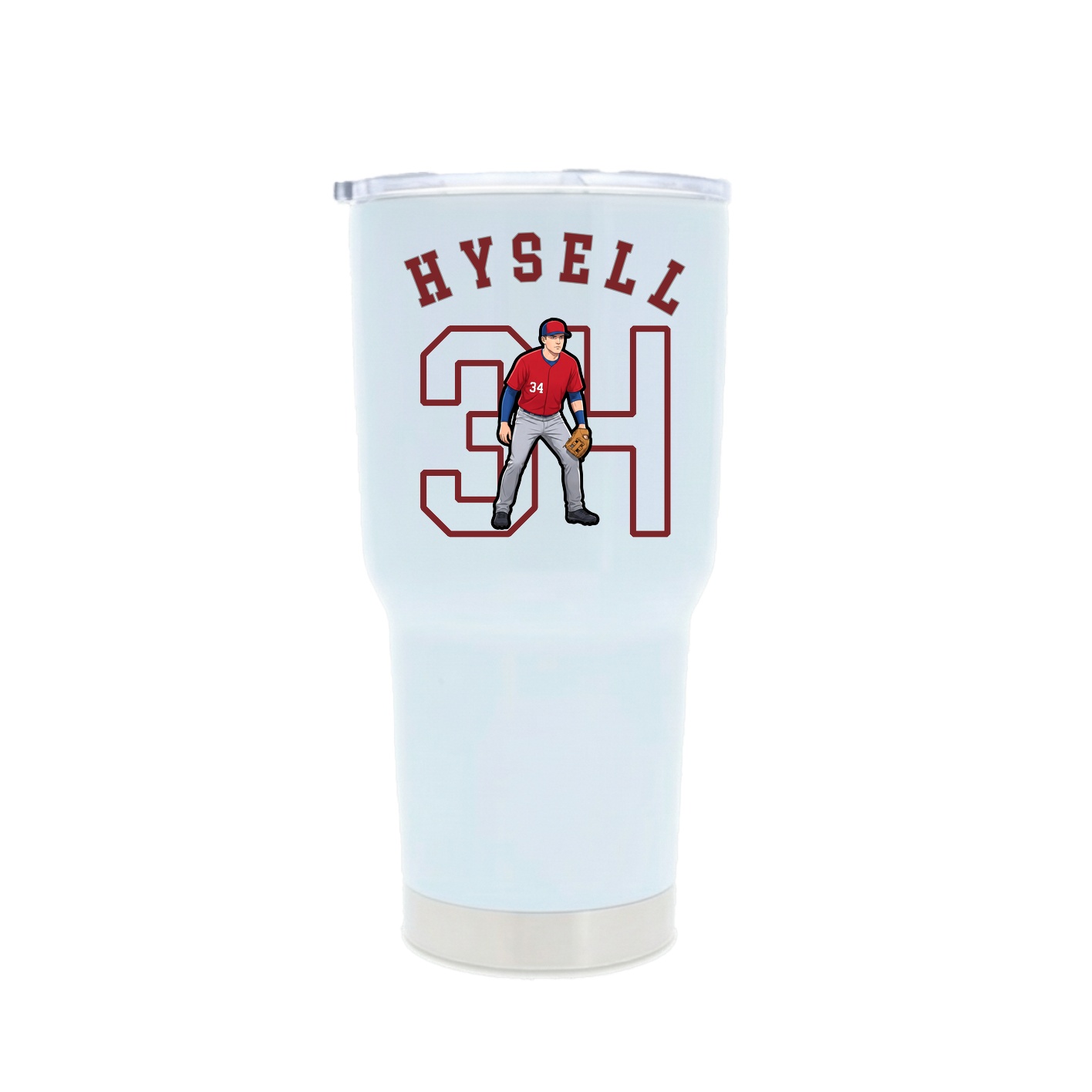 30oz Stainless Steel Tumbler — Shirsey Arch in White