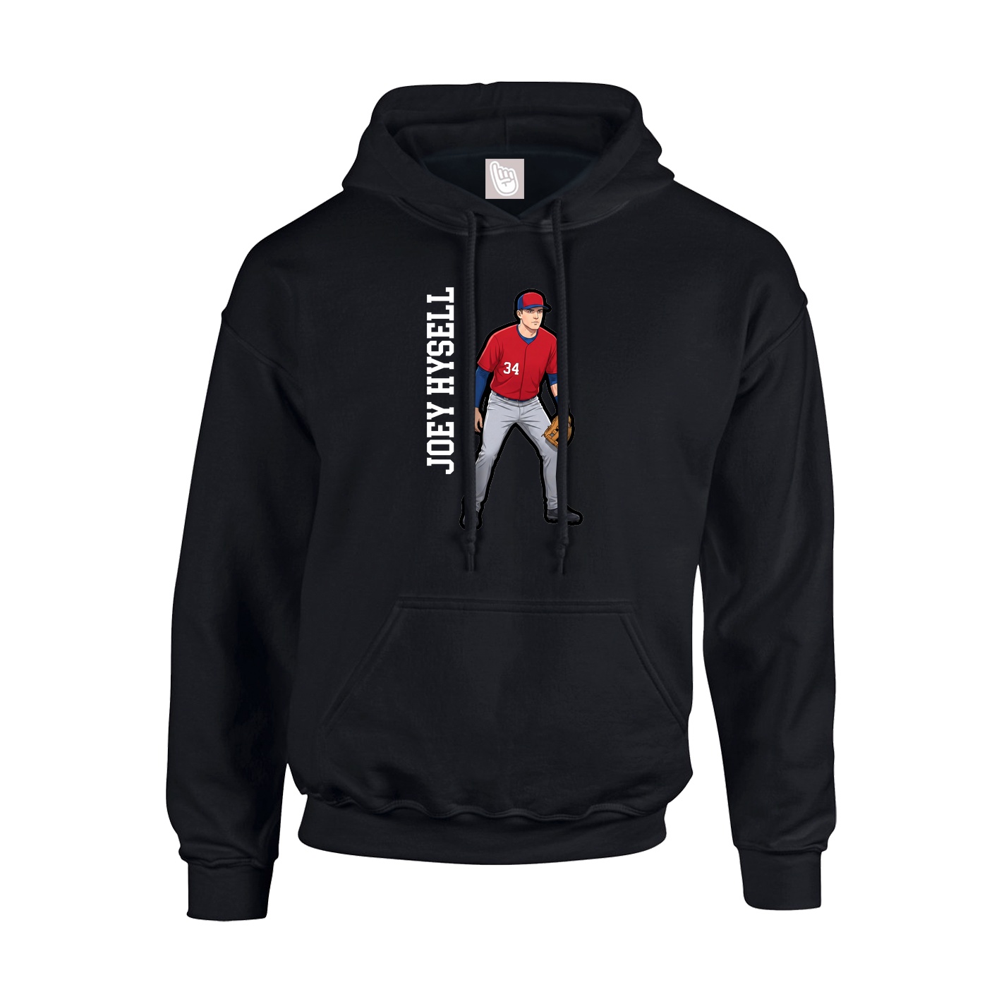 Hoodie — Name Vertical in Black