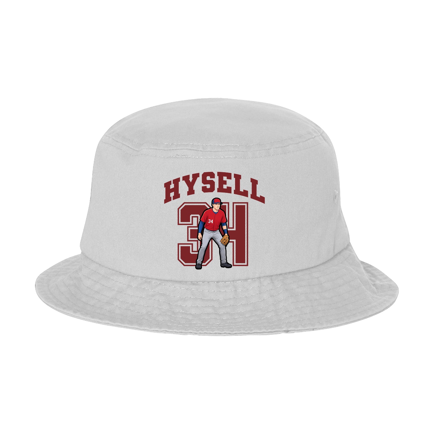 Bucket Cap — Number in White