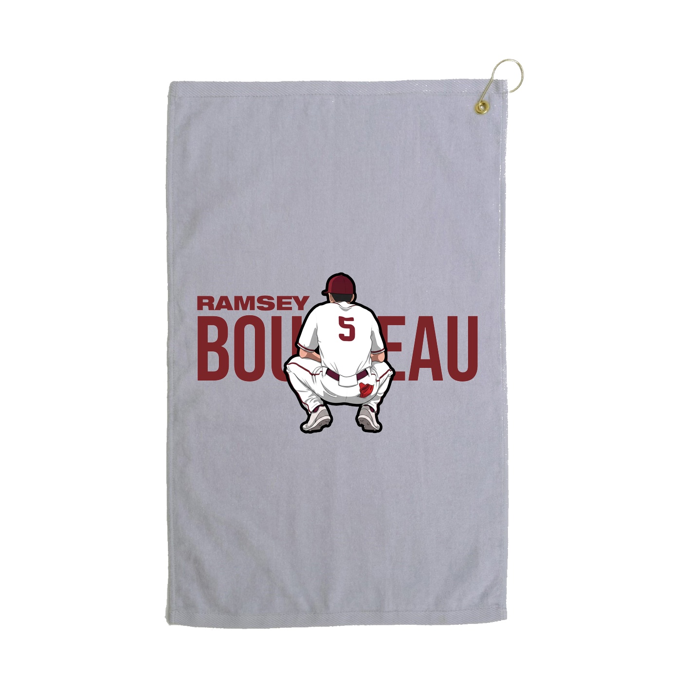 Golf Towel — Player Name in Grey