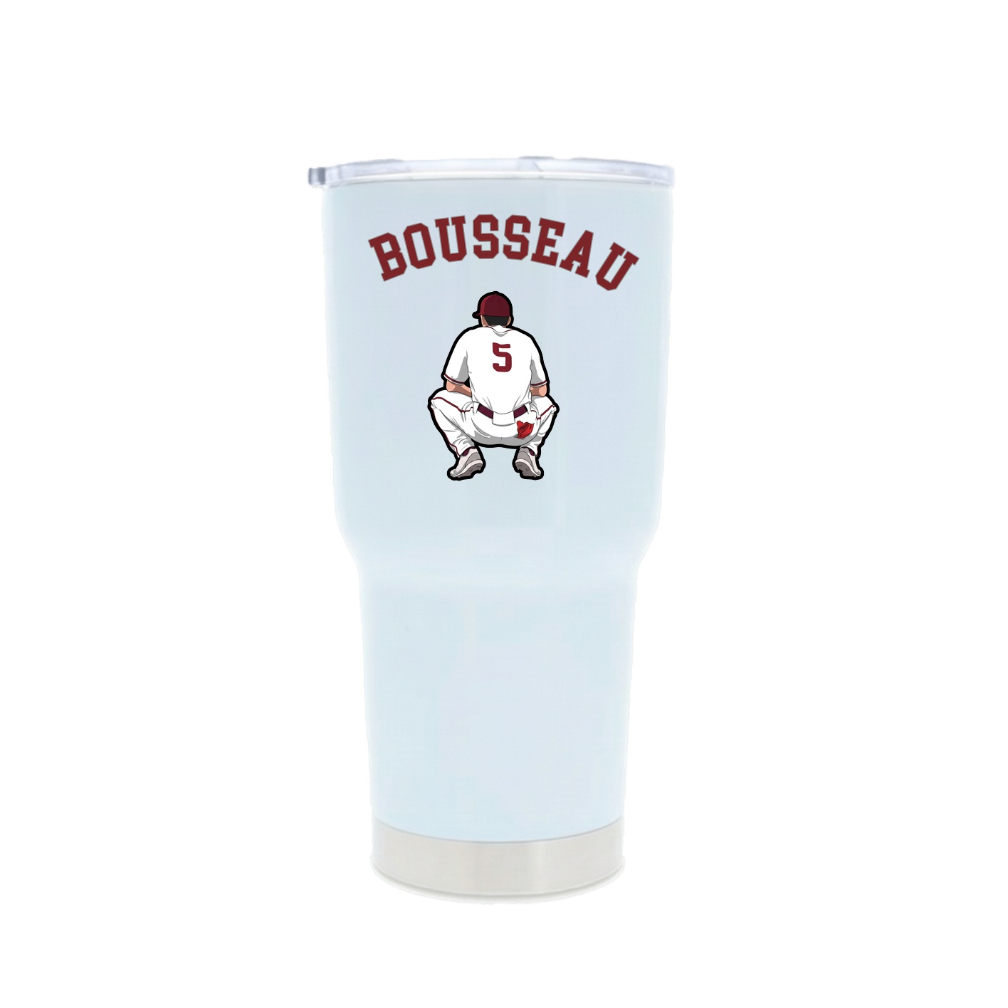 30oz Stainless Steel Tumbler — Shirsey Arch in White