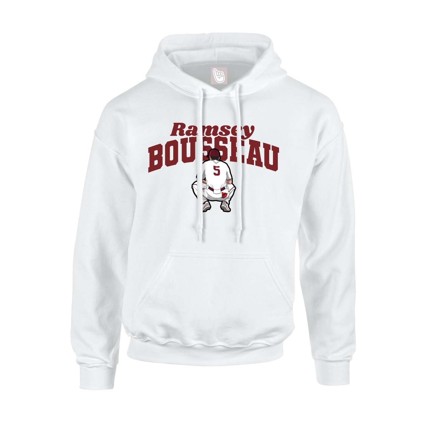 Youth Hoodie — Signature Arch in White