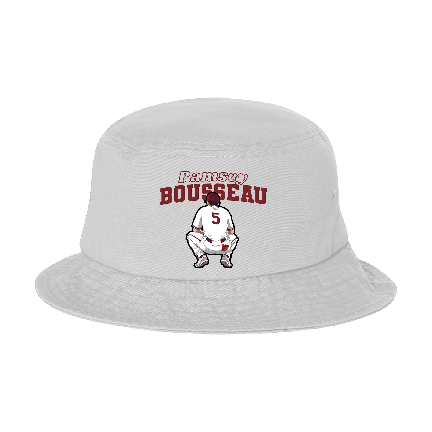 Bucket Cap — Name Arch in White