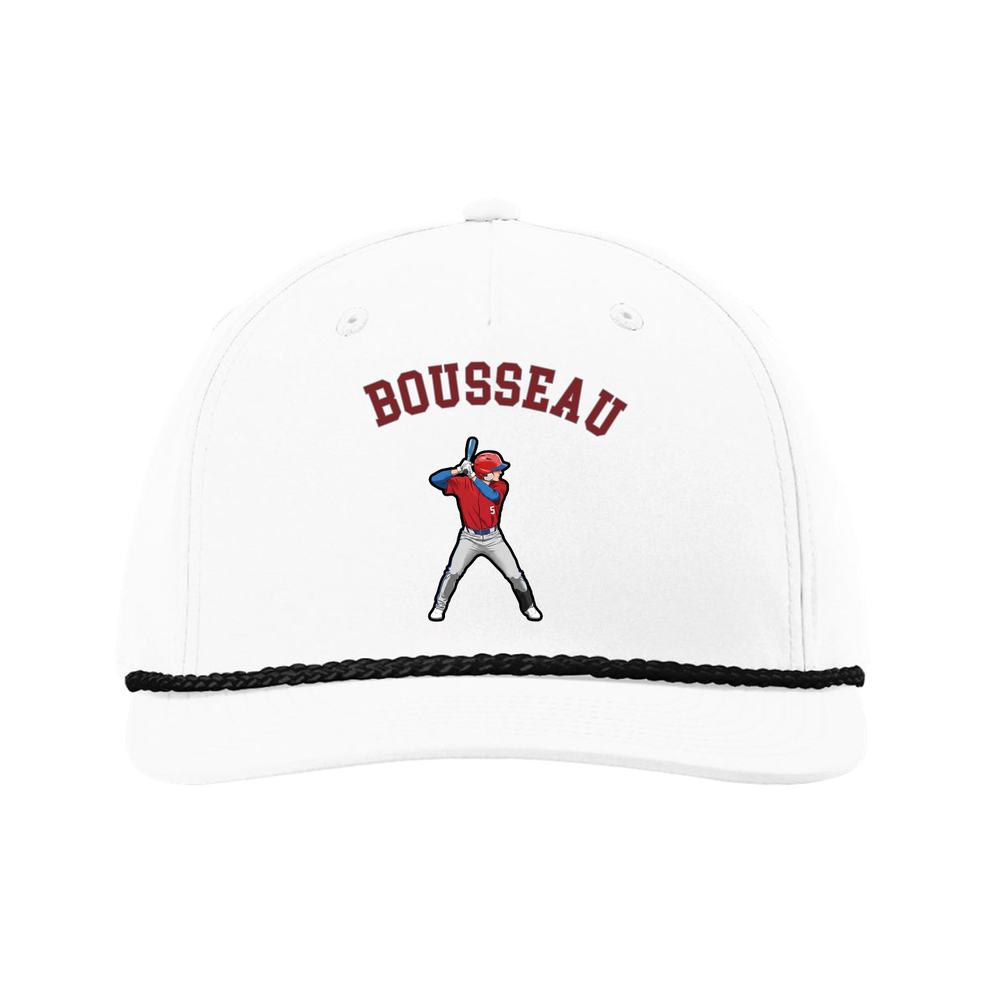 Five-Panel Classic Rope Cap — Shirsey Arch in White