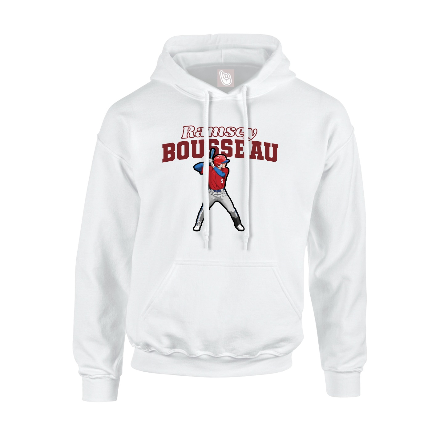 Hoodie — Name Arch in White