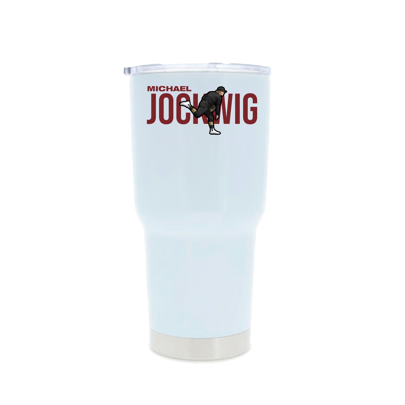30oz Stainless Steel Tumbler — Player Name in White