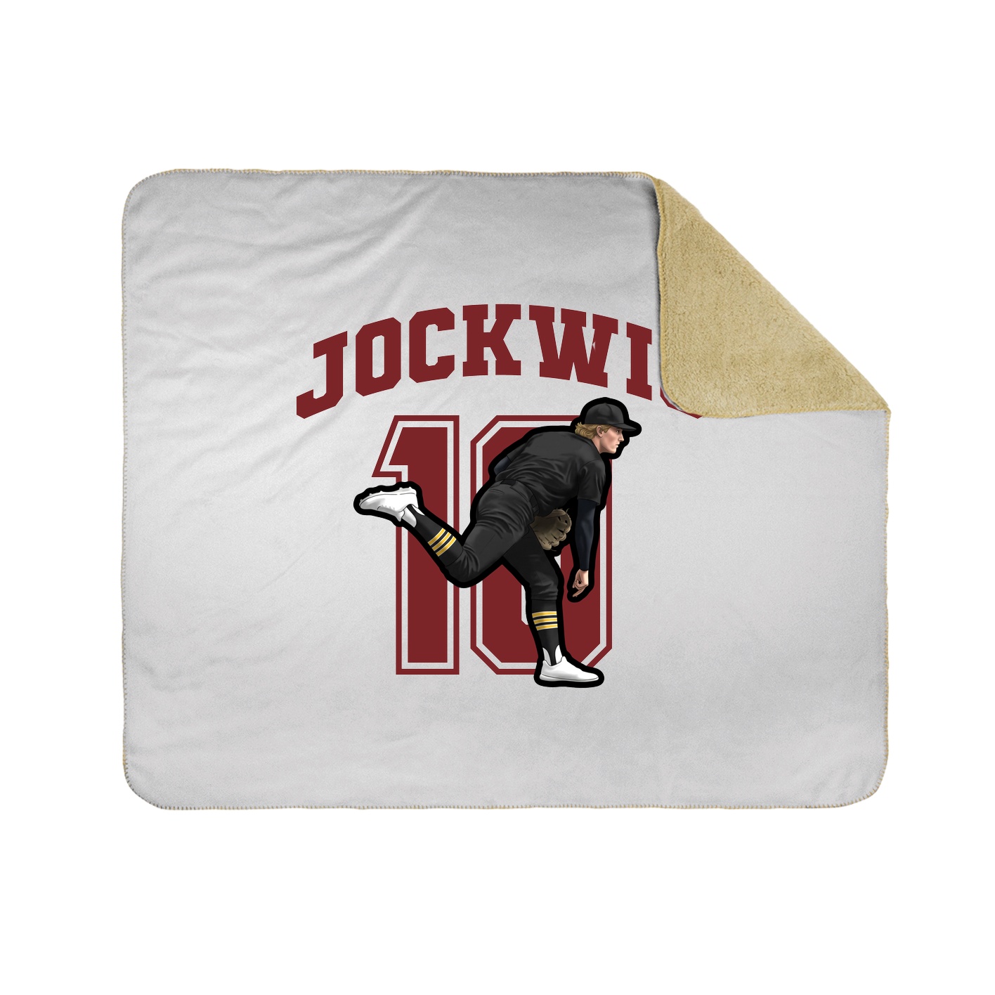 Throw Blanket — Number in White