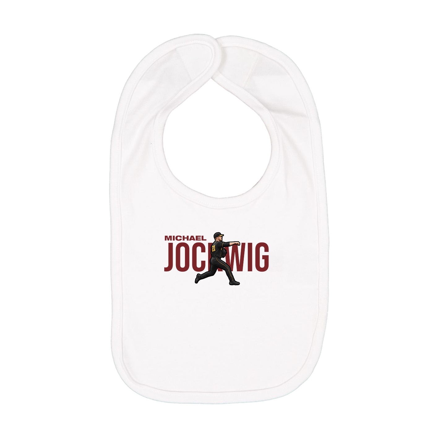 Infant Bib — Player Name in White