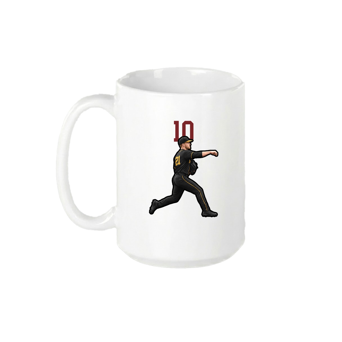 15oz Coffee Mug — Number Top in White